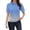 Sky Blue, variant on Yubnlvae 2025 Women's Trendy Summer Collared Blouses - Short Sleeve, Wrinkle-Resistant, Lightweight for Vacation & Office Casual Blue L