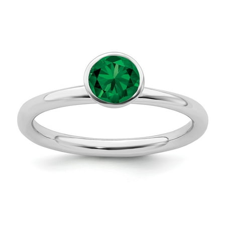 - Roy Rose Jewelry Sterling Silver Stackable Expressions High 5mm May Swarovski Ring Size 5