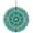 Teal Blue Green Mandala Vintage, variant on WIRESTER 8” Rainbow Aluminium Tuxedo Cat On Rainbow Mushrooms Wind Spinner