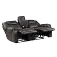 thumbnail image 5 of Lexicon Gainesville 2-Piece Microfiber Manual Reclining Sofa Set in Chocolate, 5 of 14
