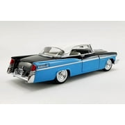 1956 شارع كرايسلر نيويوركر. Regis و Stardust Blue و Raven Black - Acme A1809007 - 1 / 18 scale Diecast Model Toy Car