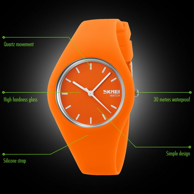 Skmei orange watch hotsell