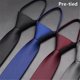 thumbnail image 1 of Nuevo diseño de corbata preanudada con cremallera para hombre o mujer, color liso, estrecha, de poliéster, 5 cm, 8 colores., 1 of 4