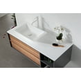 thumbnail image 4 of Goreme 48" Walnut and Dark Gray Oak Wall Mount Bathroom Vanity, Open Shelf, 4 of 10