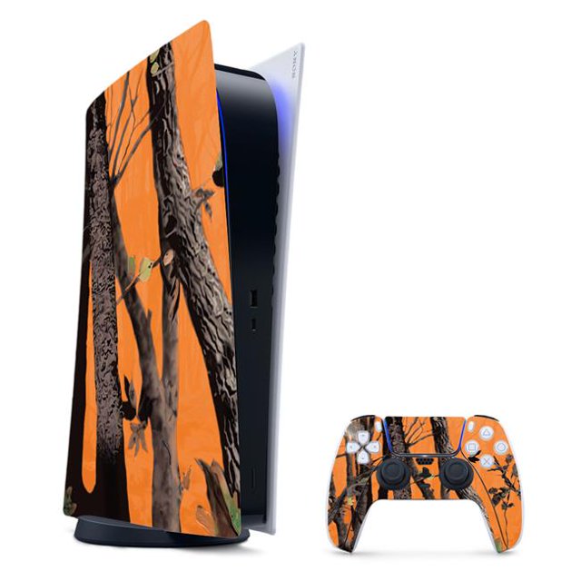 MightySkins SOPS5DGCMB-Orange Camo Skin for PS5 & Playstation 5 Digital Edition Bundle - Orange Camo
