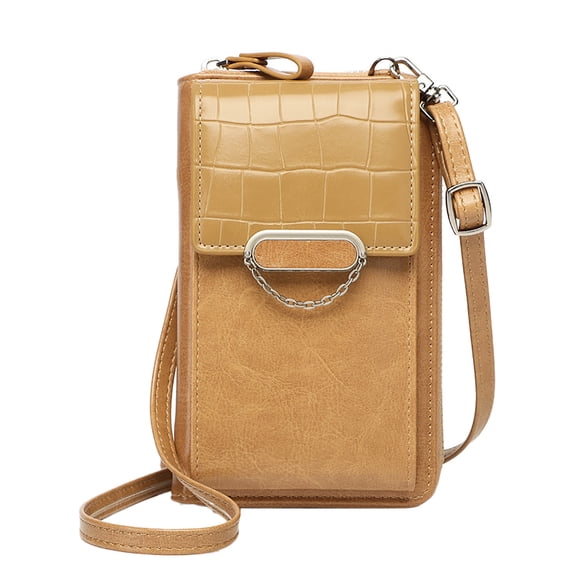 MUSOIE Vegan Leather Small Crossbody Bags for Women Cell Phone Bag Cross Body Purses with Card Slots