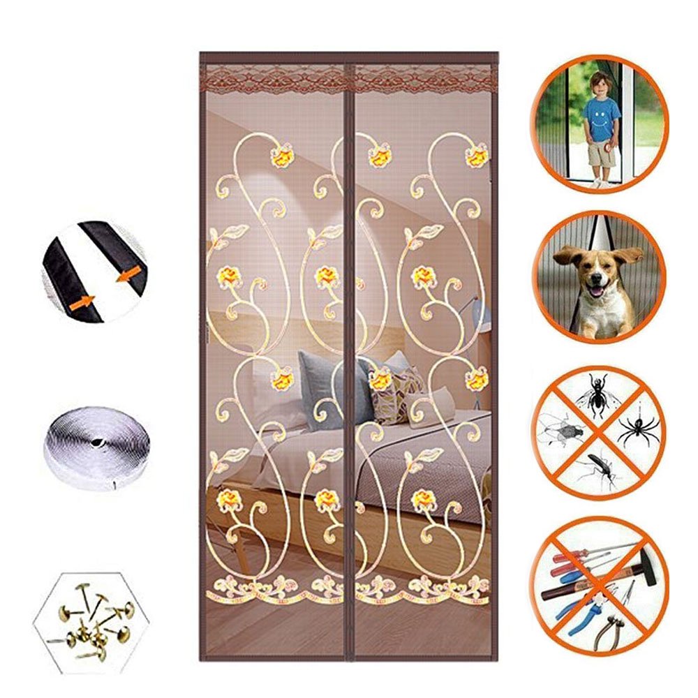 Screen Door , Mesh Screen Doors with Net Reinforced Fiberglass