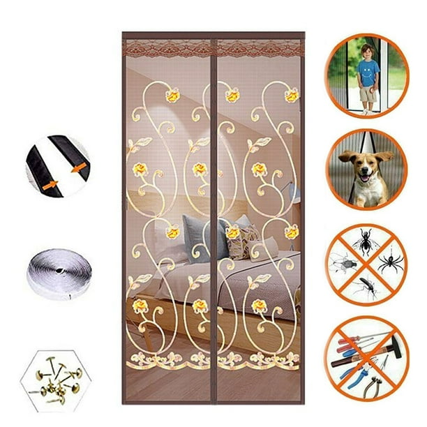 Screen Door , Mesh Screen Doors with Net Reinforced Fiberglass