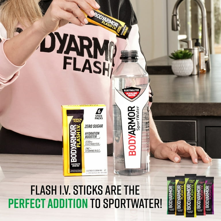 BODYARMOR SportWater Electrolyte Sports Drink, 1 Liter, 6 Pack