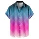 thumbnail image 4 of Men'S Casual Loose Fitting Short Sleeved Shirt Fashionable Lapel Shirt Top L, 4 of 5