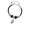 thumbnail image 2 of Delight Jewelry Silvertone Ballet Slippers Granddaughter Celtic Knot Leather Bead Bracelet, 7"+2" Extender, 2 of 4