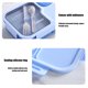 thumbnail image 5 of Caja para el Almuerzo de Adulto de 1450ml con 3 Compartimentos, Segura para Microondas con Cuchara y Tenedor, Azul, 5 of 6