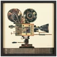 thumbnail image 4 of Empire Art Direct Antique Film Projector & SLR Camera Dimensional Collage Framed Graphic Art Under Glass Wall Art, 25" x 25" each, Ready to Hang, 4 of 12