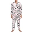 thumbnail image 3 of Cauagu Cute Dinosaur Print Men's Long-Sleeve Pajama Set,Soft Button-Front 2Pjs for Men Long Sleeve Men’s Sleepwear-Medium, 3 of 7