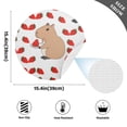 thumbnail image 3 of Capybara Strawberry Black Round Placemats Plate Mats 15 Inch Non-Slip Heat Resistant Washable PVC Set Indoor for Kitchen Dining Table 1PC, 3 of 6