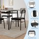 thumbnail image 4 of QinaQin Juego de comedor de 3 piezas con mesa cuadrada y 2 sillas tapizadas, repisa inferior y estructura metálica, ideal para cocina o departamento, 4 of 8
