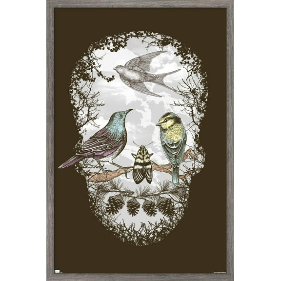 Rachel Caldwell - Nature's Skull Wall Poster, 14.725" x 22.375" Framed