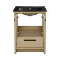 thumbnail image 6 of Virage 24 in. Brown Oak Bathroom Vanity With Black, 3-Hole Ceramic Sink Top, 6 of 9
