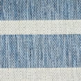 thumbnail image 4 of Nourison Positano Modern Stripes Flatweave Outdoor Rug Navy Ivory 2' x 6', 4 of 11