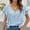 Sky Blue, variant on Cute Summer Tops for Women Womens Tops Dressy Casual Women's Fashion Ruffle Sleeve Summer Tops Button Up V-Neck Dressy Casual Blouse Comfy Short Sleeve Cute Top Work Office Clothes Women On Cle