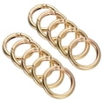 thumbnail image 1 of Unique Bargains Light Gold Round Zinc Alloy Spring Gate O Ring Snap Clip Buckle (10 Pack), 1 of 5
