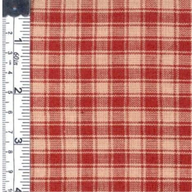 Textile Creations 140 Rustic Woven Fabric, Small Plaid Red, 15 yd ...