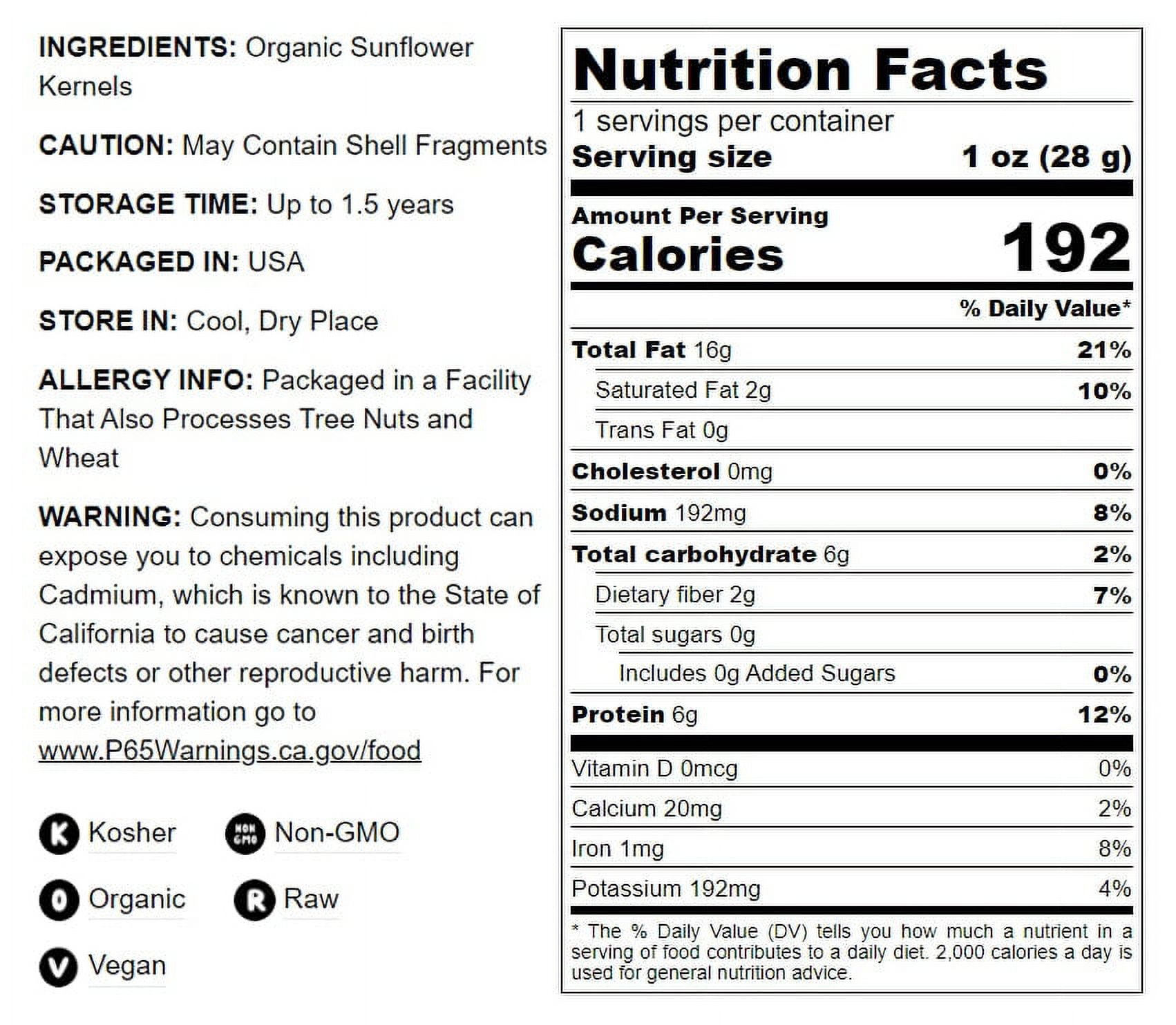 Organic Sprouted Sunflower Seeds, 8 Pounds - Non-GMO, Kosher, Raw, Vegan - by Food to Live