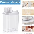 thumbnail image 3 of 61Oz Liquid Laundry Detergent Dispenser, 3 Pack Large Capacity Bleaching Agent Containers with 12 Removable Labels, BPA Free Plastic Fabric Softener Holder for Laundry Room Organization and Storage, 3 of 7