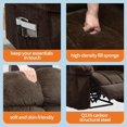 thumbnail image 5 of Manual Recliner Chair for Living Room, Ergonomic Fabric Accent Chair with Side Pockets, Breathable Upholstered Lazy Recliner Single Sofa with Steel Frame, Brown, 5 of 7