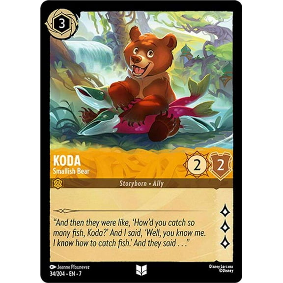 Disney Lorcana Archazia's Island Uncommon Koda - Smallish Bear #34