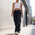 thumbnail image 5 of Ltctricy Sweatpants for Women Wide Leg Baggy Lounge Travel Pants Athletic Workout Casual Drawstring Pants with Pockets, 5 of 7
