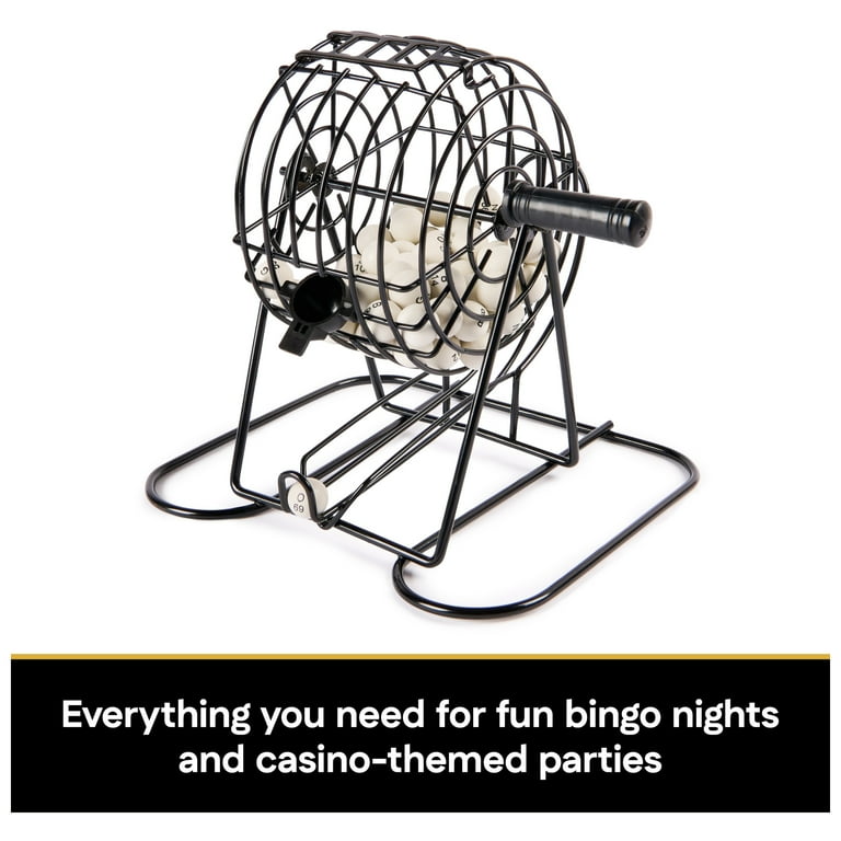 Cage de bingo en métal Cardinal Deluxe avec sélecteur automatique de