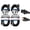 Black, variant on Iron Forge Cable 2 Pack of 6 Ft Power Cords for TV Computer or Monitor (NEMA 5-15P to C13) - 18/3 Replacement Audio & Video Power Cable, Black
