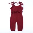 thumbnail image 5 of Honeeladyy Summer Sales Summer Toddler Girls Infant Jumpsuit Overalls Cotton Linen Ruffles One Piece Kids Romper Clothing, 5 of 8