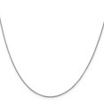 thumbnail image 2 of 14K White Gold Box Chain Styles Necklace 18 inch .7 mm with Lobster Clasp 0.7, 2 of 4