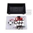 thumbnail image 2 of NATEFEMIN DIY Arcade Joystick Kit Acrylic Panel Case Black White Options 30x20cm 30mm 24mm Button Holes Screws, 2 of 4