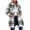 Grey, variant on Yigetop Plaid Jacket for Woman Women's Overcoat Classic Button Down Plaid Printed Winter Fleece Lined Lapel Snow Coat Shirts Outwear with Pockets Jackets for Women Green L