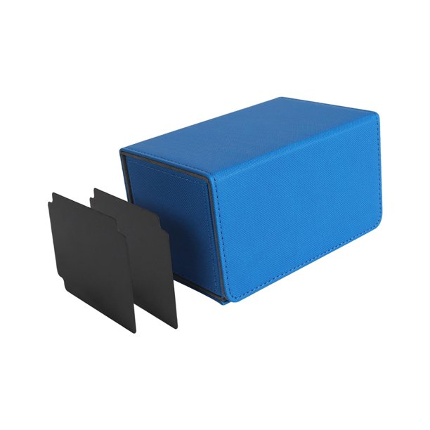 Caja de baraja de cartas coleccionables kusrkot contenedor duradero para juegos de baraja TCG azul