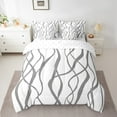 thumbnail image 2 of Erosebridal Abstract Bedding Sets Queen Size for Teens, Geometric Stripes Comforter Sets with Sheets, Modern Minimalism Reversible Bed Sheets Set, Ultra Soft Room Decor, 7pcs, 2 of 6