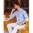 thumbnail image 6 of COOFANDY Mens Black Button Down Shirt Long Sleeve Casual Shirt Regular Fit Dress Shirt, 6 of 7