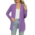 thumbnail image 2 of Sevevn Cardigan Sweaters for Women Women's Solid Color Long Sleeve Casual Tops Blouse With Pocket Cardigan Coat Spring Tops for Women Purple XXL, 2 of 7