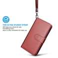 thumbnail image 6 of iphone 16 Plus Phone Case, Leather Wallet Case for Apple iphone 16 Plus, Ebizware Credit Card Cash Holder Folio Flip [Detachable] Kickstand Magnetic Cover & Lanyard for Women Men [Wine Red], 6 of 7