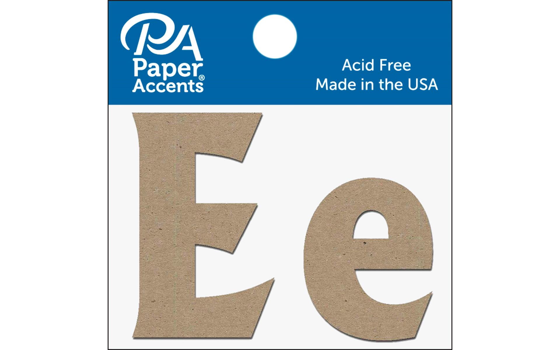 Chipboard Letter 2" Ee 2pc Natural
