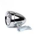 thumbnail image 1 of Faro delantero vintage para bicicleta, luz LED para bicicleta, 6 LED retro, linterna frontal para bicicleta con superficie de alto brillo y soporte de montaje (plateado), 1 of 5