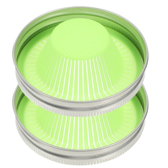 HEALEEP 2Pcs Sprouting Lids for Mason Jars Reusable with Mesh Filter for Kitchen Use