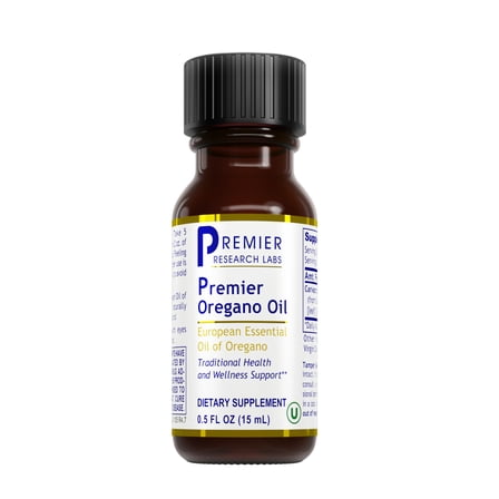 Premier Research Labs Oregano Oil - Potent Carvacrol Content - Oregano Essential Oil Extract - Amber Glass Bottle - Dropper Dispenser - 0.5 fl oz