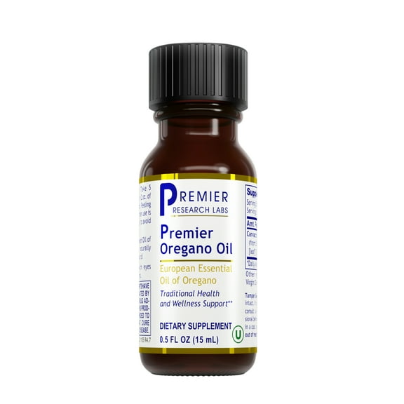 Premier Research Labs Oregano Oil - Potent Carvacrol Content - Oregano Essential Oil Extract - Amber Glass Bottle - Dropper Dispenser - 0.5 fl oz