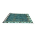 thumbnail image 2 of Ahgly Company Machine Washable Indoor Round Oriental Light Blue Traditional Area Rugs, 4' Round, 2 of 4