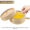 thumbnail image 3 of FOMIYES 1 Set of Bamboo Steamer for Dumplings Kitchenware Bamboo Material Compact Design, 3 of 5