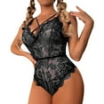 thumbnail image 1 of Gibobby Conjunto Lencería Tanga Y Bralette Bragas de satén para mujer, sexy, con costuras de cinta, sin espalda, lencería erótica(Negro, G), 1 of 5